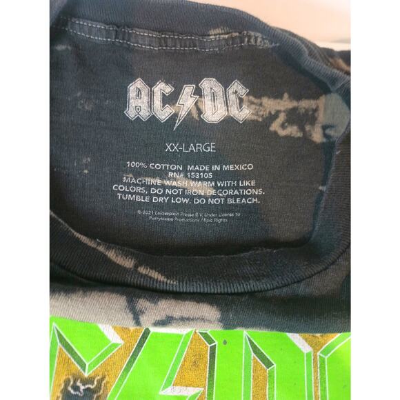 ACDC TOUR 86 WHO MADE WHO BLACK TIE DYE GRAPHIC T SHIRT XXL - Picture 7 of 7
